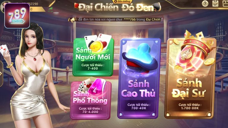 4 sảnh game Đại Chiến Đỏ Đen 789P
