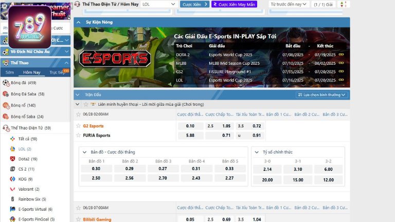 Hướng dẫn cách chơi cá cược League of Legends 789P