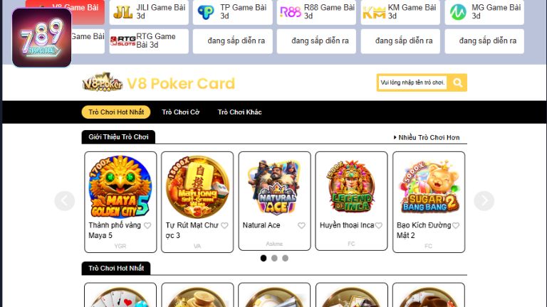 Sảnh cược game bài đổi thưởng 789P hấp dẫn