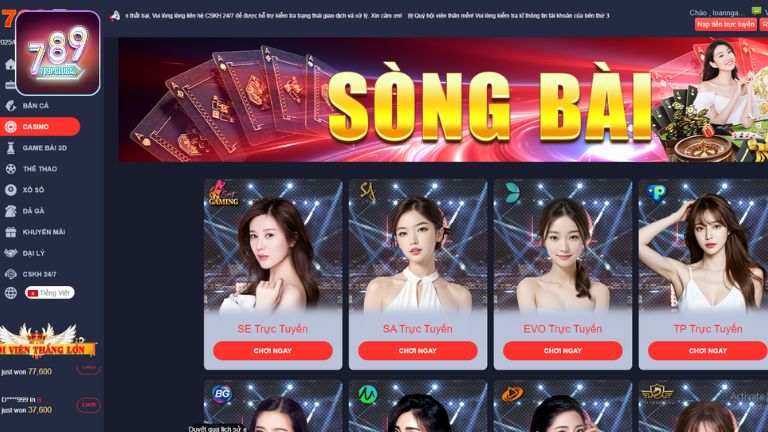 Tổng quan về Live Casino 789P